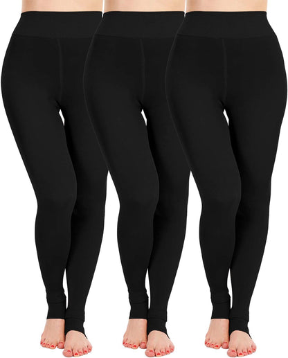 Fleece Lined Winter Warm Leggings for Women Thick Thermal Velvet Tights