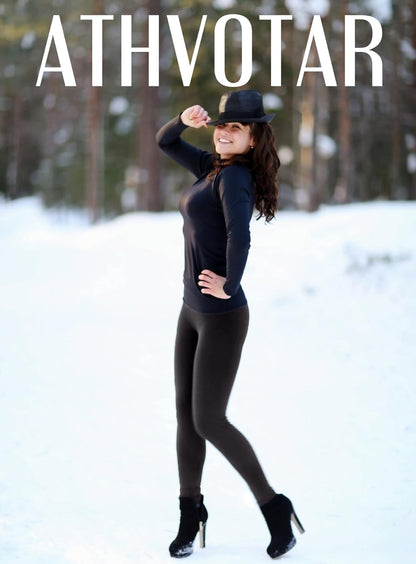 Fleece Lined Winter Warm Leggings for Women Thick Thermal Velvet Tights