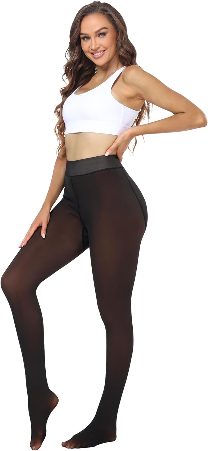 Fleece Lined Winter Warm Leggings for Women Thick Thermal Velvet Tights