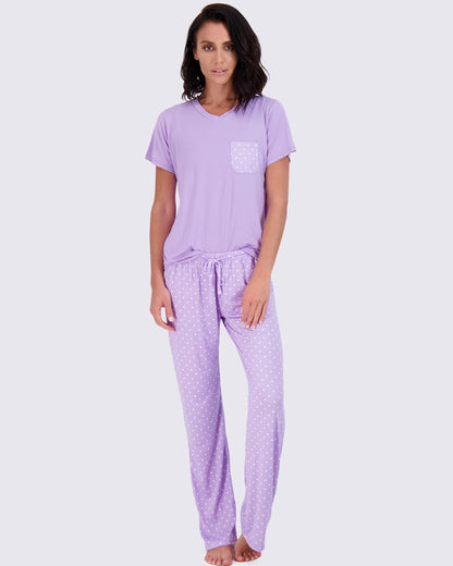 Real Essentials 2 Pack: Women’s Pajama Set Super-Soft Short & Long Sleeve Top With Pants (Available In Plus Size)