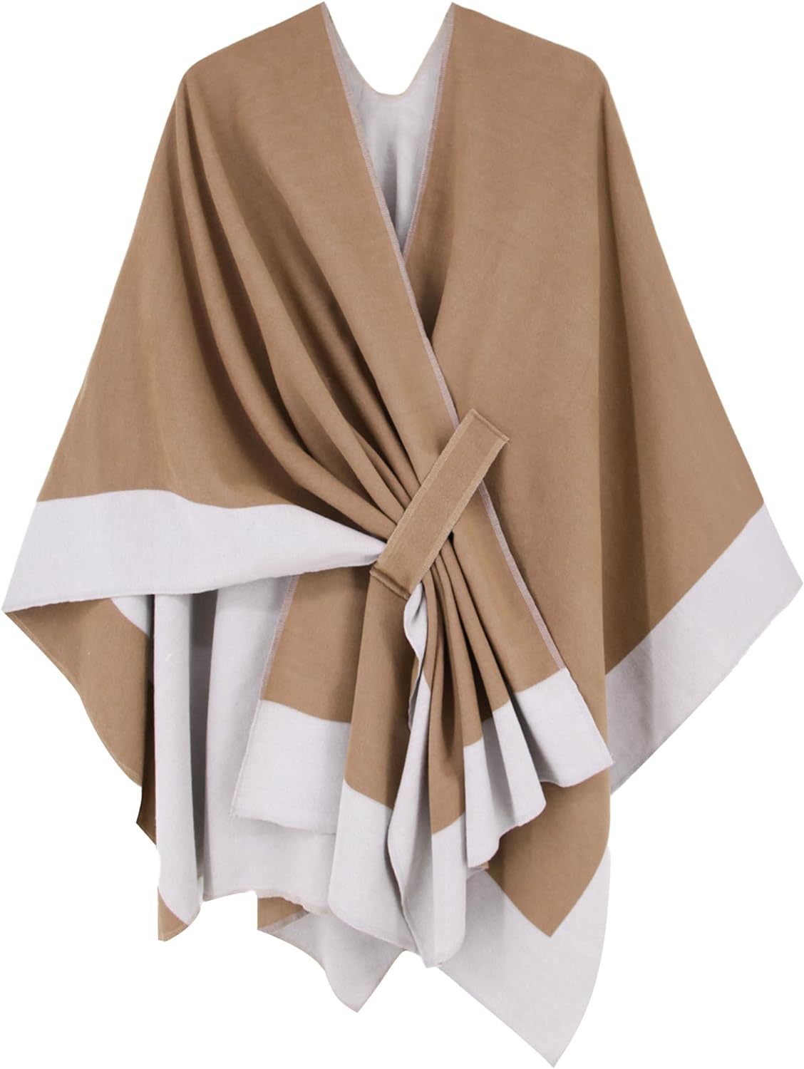 Women's Shawl Wrap Poncho Ruana Cape Open Front Cardigan Shawls for Fall Winter