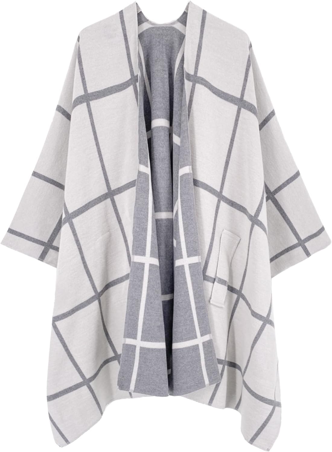 Women's Shawl Wrap Poncho Ruana Cape Open Front Cardigan Shawls for Fall Winter