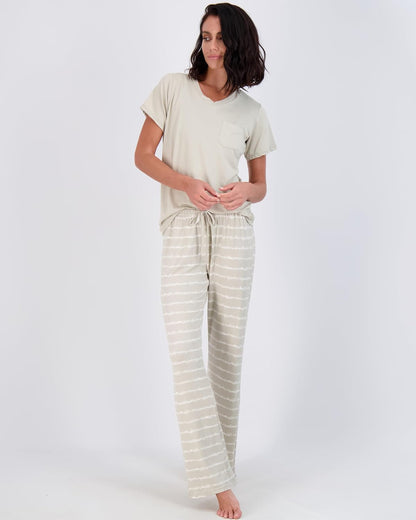 Real Essentials 2 Pack: Women’s Pajama Set Super-Soft Short & Long Sleeve Top With Pants (Available In Plus Size)