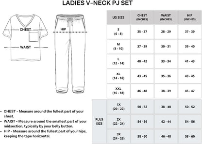 2 Pack: Women’s Pajama Set Super-Soft Short & Long Sleeve Top With Pants (Available In Plus Size)