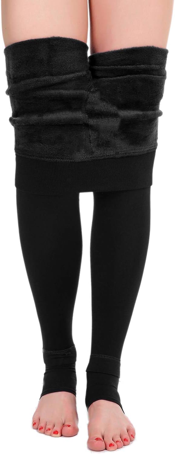 Fleece Lined Winter Warm Leggings for Women Thick Thermal Velvet Tights