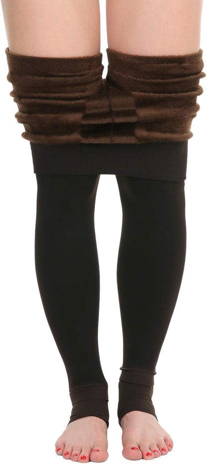 Fleece Lined Winter Warm Leggings for Women Thick Thermal Velvet Tights