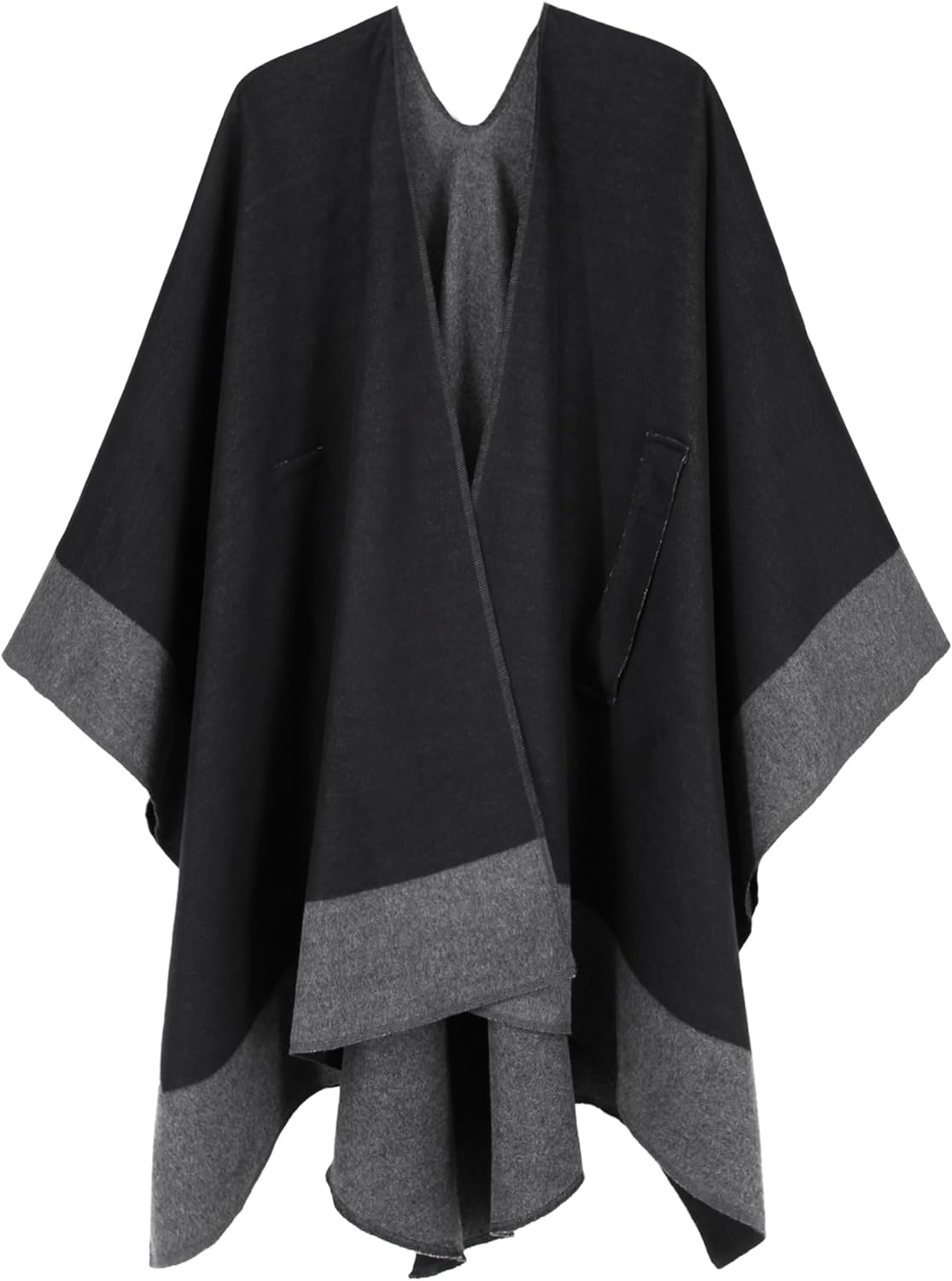 Women's Shawl Wrap Poncho Ruana Cape Open Front Cardigan Shawls for Fall Winter