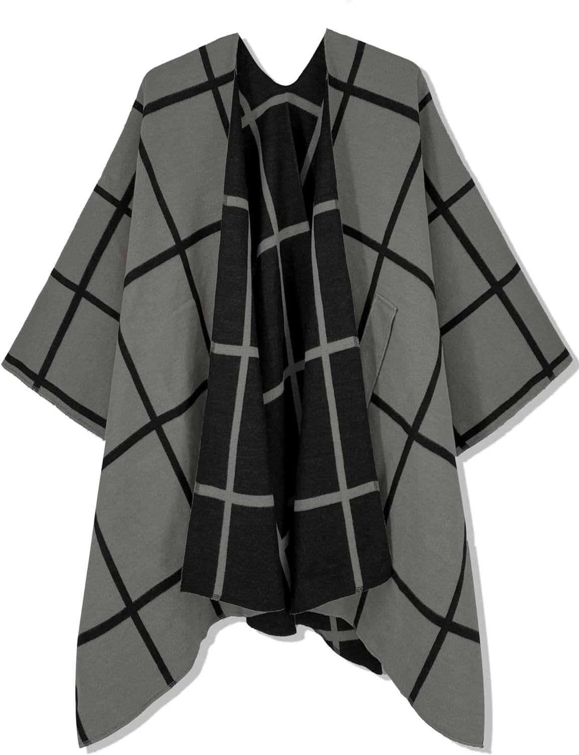 Women's Shawl Wrap Poncho Ruana Cape Open Front Cardigan Shawls for Fall Winter