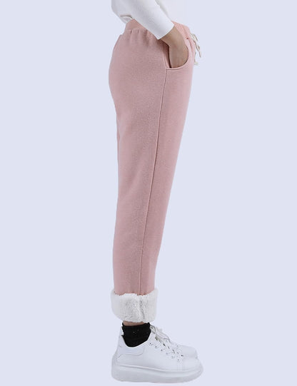 Women's Winter Warm Athletic Sweatpants Sherpa Lined Joggers Fleece Pants