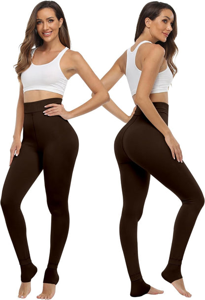 Fleece Lined Winter Warm Leggings for Women Thick Thermal Velvet Tights