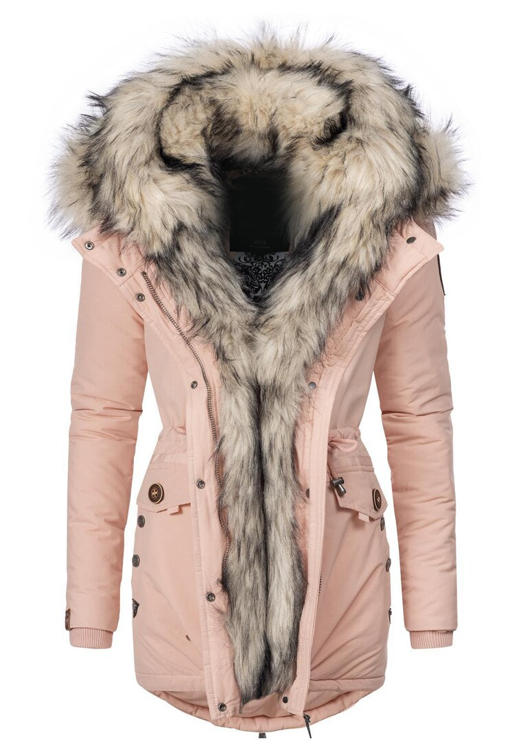 Ladies Winter Thicken Windproof Parka Beige