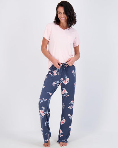 2 Pack: Women’s Pajama Set Super-Soft Short & Long Sleeve Top With Pants (Available In Plus Size)