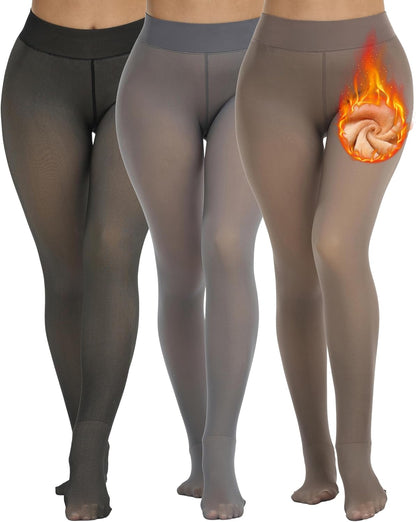 Fleece Lined Winter Warm Leggings for Women Thick Thermal Velvet Tights