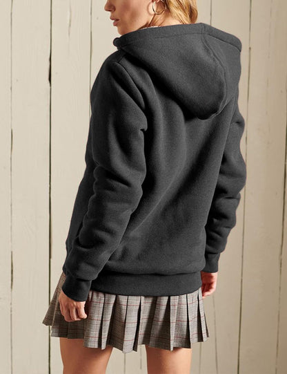 Women's Winter Hoodies Pullover Sherpa Fleece Warm Heavyweight Sweatshirt