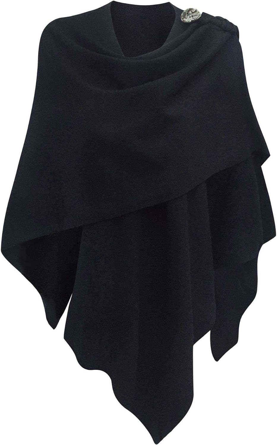 Womens Large Cross Front Poncho Sweater Wrap Topper Knitted Elegant Shawls Cape for Fall Winter