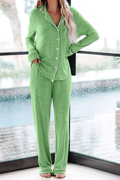 Women's Pajama Sets Long Sleeve Button Down Sleepwear Nightwear Soft Pjs Lounge Sets