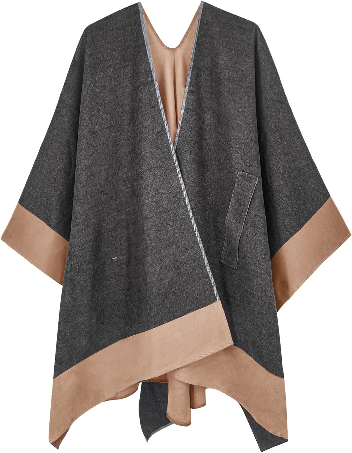 Women's Shawl Wrap Poncho Ruana Cape Open Front Cardigan Shawls for Fall Winter