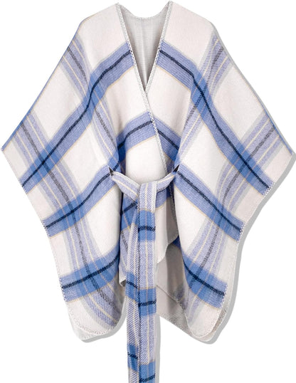 Women's Shawl Wrap Poncho Ruana Cape Open Front Cardigan Shawls for Fall Winter