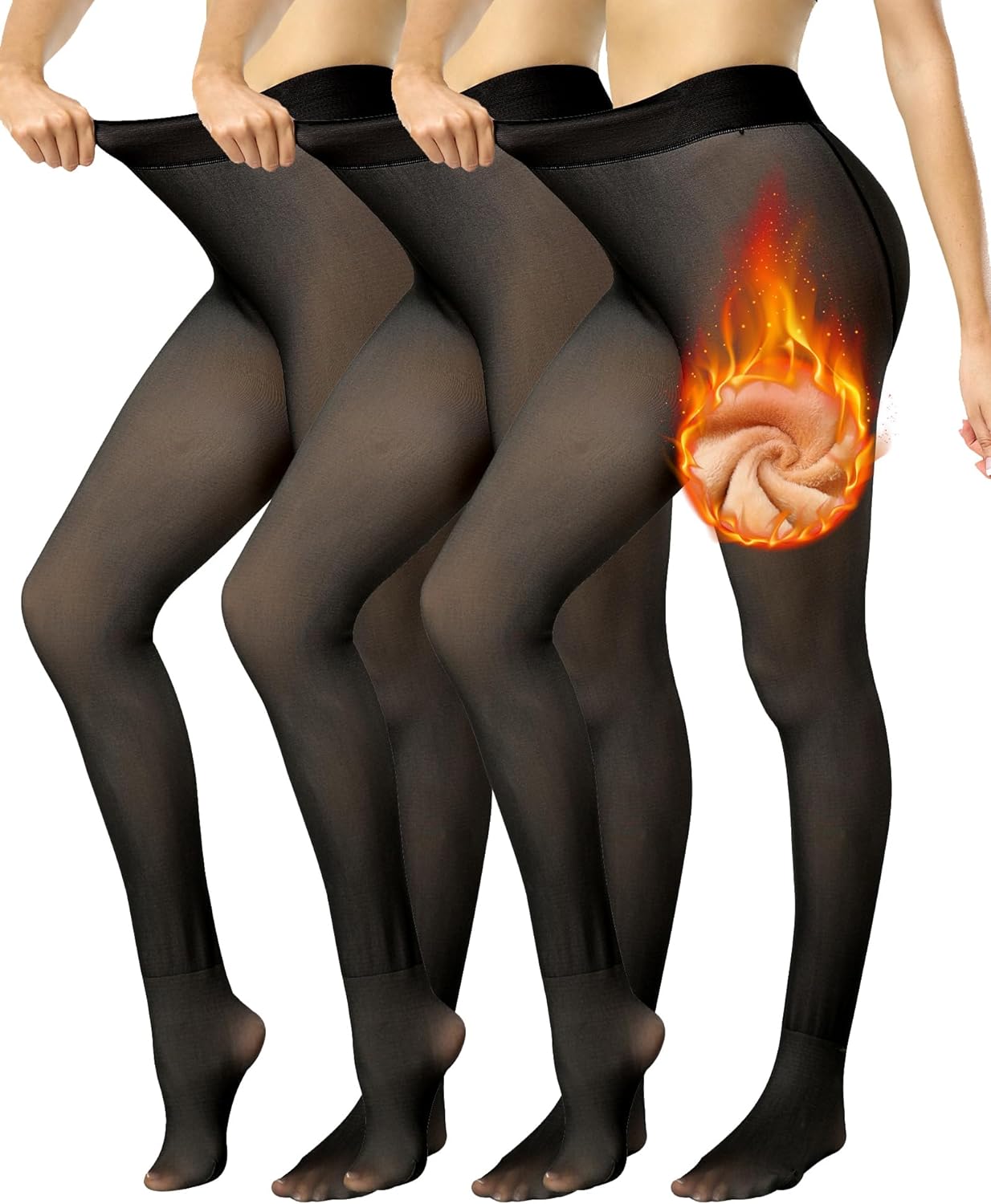 Fleece Lined Winter Warm Leggings for Women Thick Thermal Velvet Tights