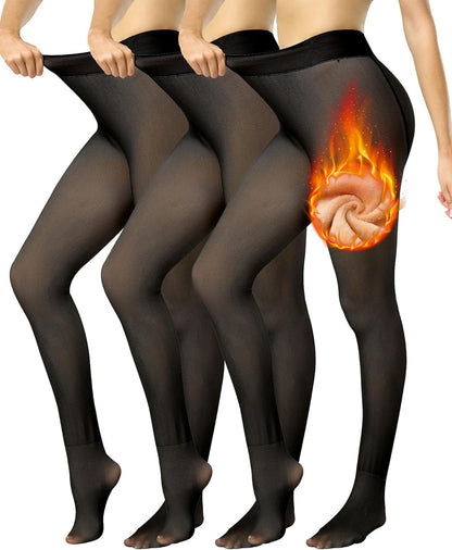 Fleece Lined Winter Warm Leggings for Women Thick Thermal Velvet Tights