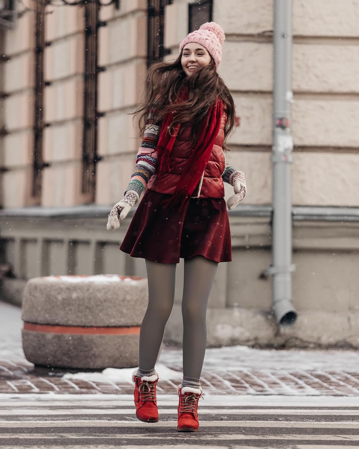 Fleece Lined Winter Warm Leggings for Women Thick Thermal Velvet Tights