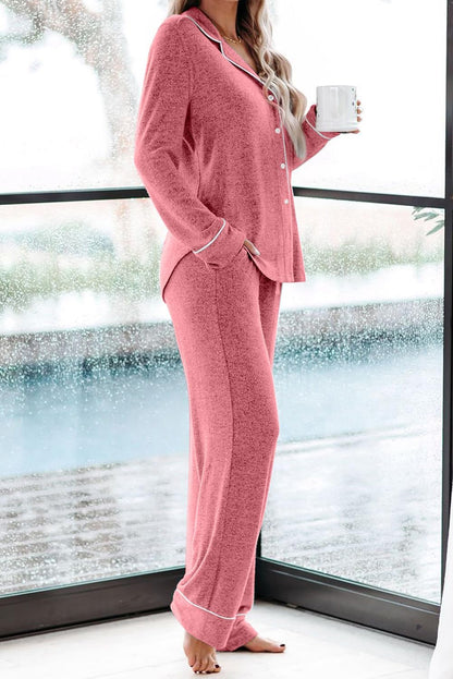 Women's Pajama Sets Long Sleeve Button Down Sleepwear Nightwear Soft Pjs Lounge Sets