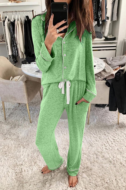 Women's Pajama Sets Long Sleeve Button Down Sleepwear Nightwear Soft Pjs Lounge Sets