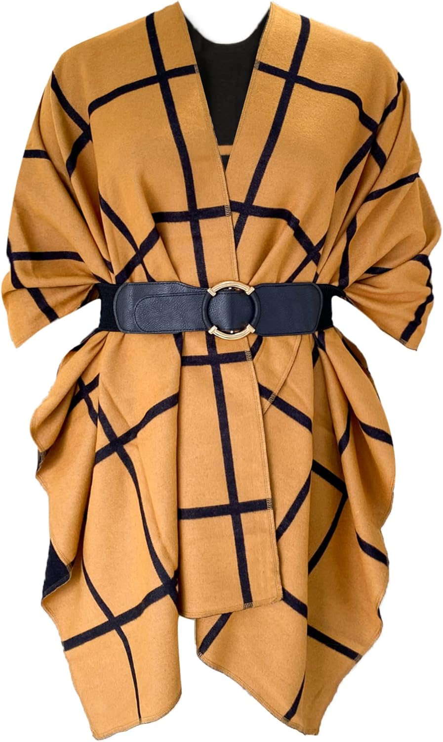 Women's Shawl Wrap Poncho Ruana Cape Open Front Cardigan Shawls for Fall Winter