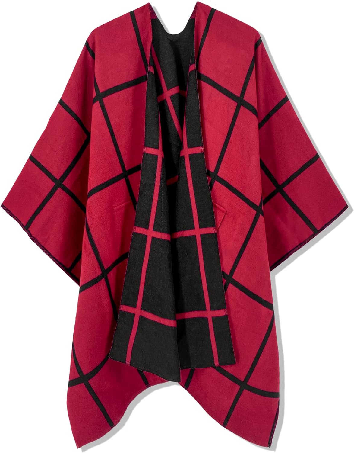 Women's Shawl Wrap Poncho Ruana Cape Open Front Cardigan Shawls for Fall Winter