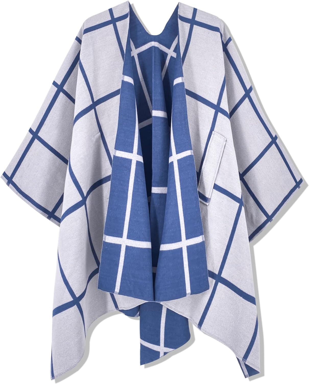 Women's Shawl Wrap Poncho Ruana Cape Open Front Cardigan Shawls for Fall Winter