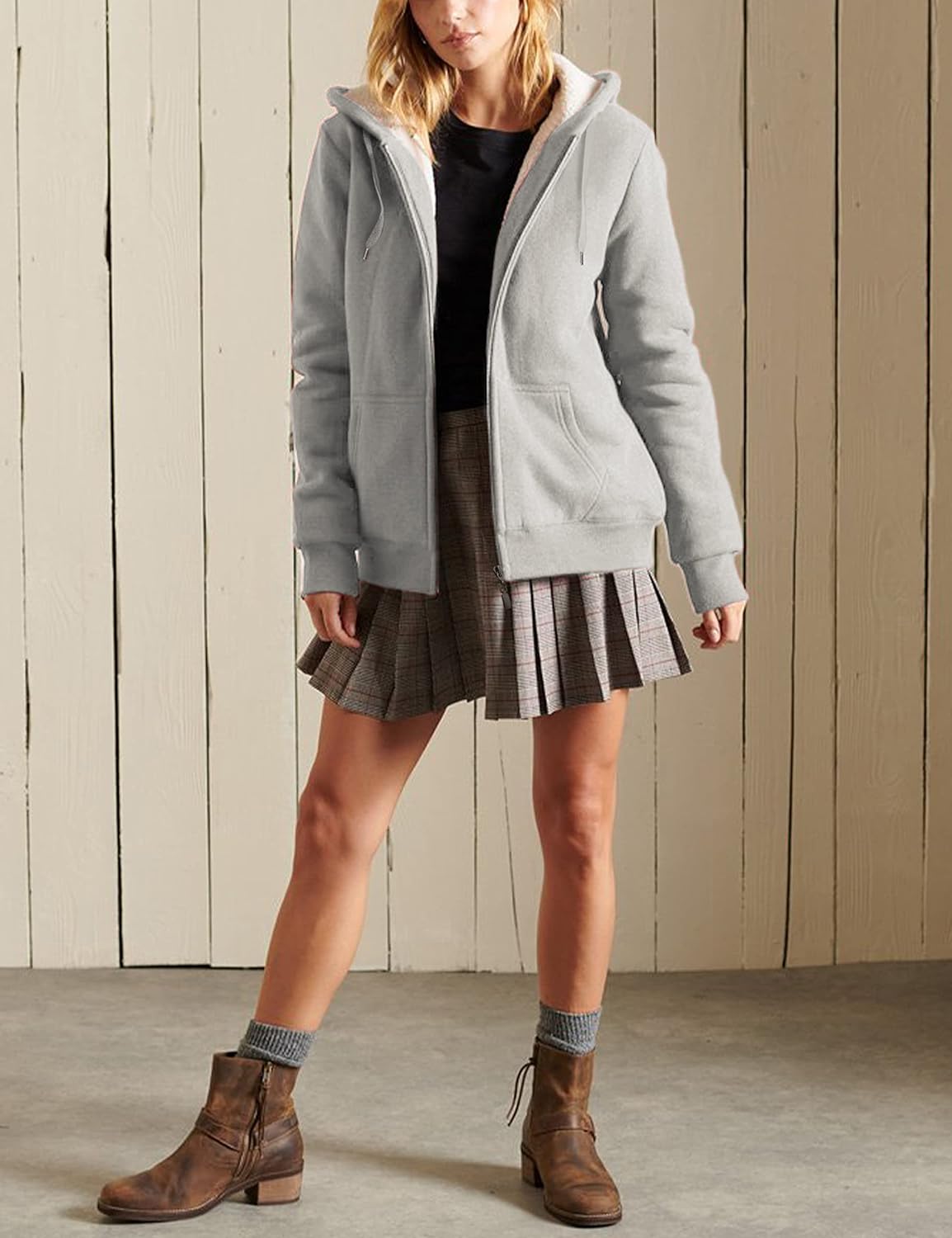 Women's Winter Hoodies Pullover Sherpa Fleece Warm Heavyweight Sweatshirt