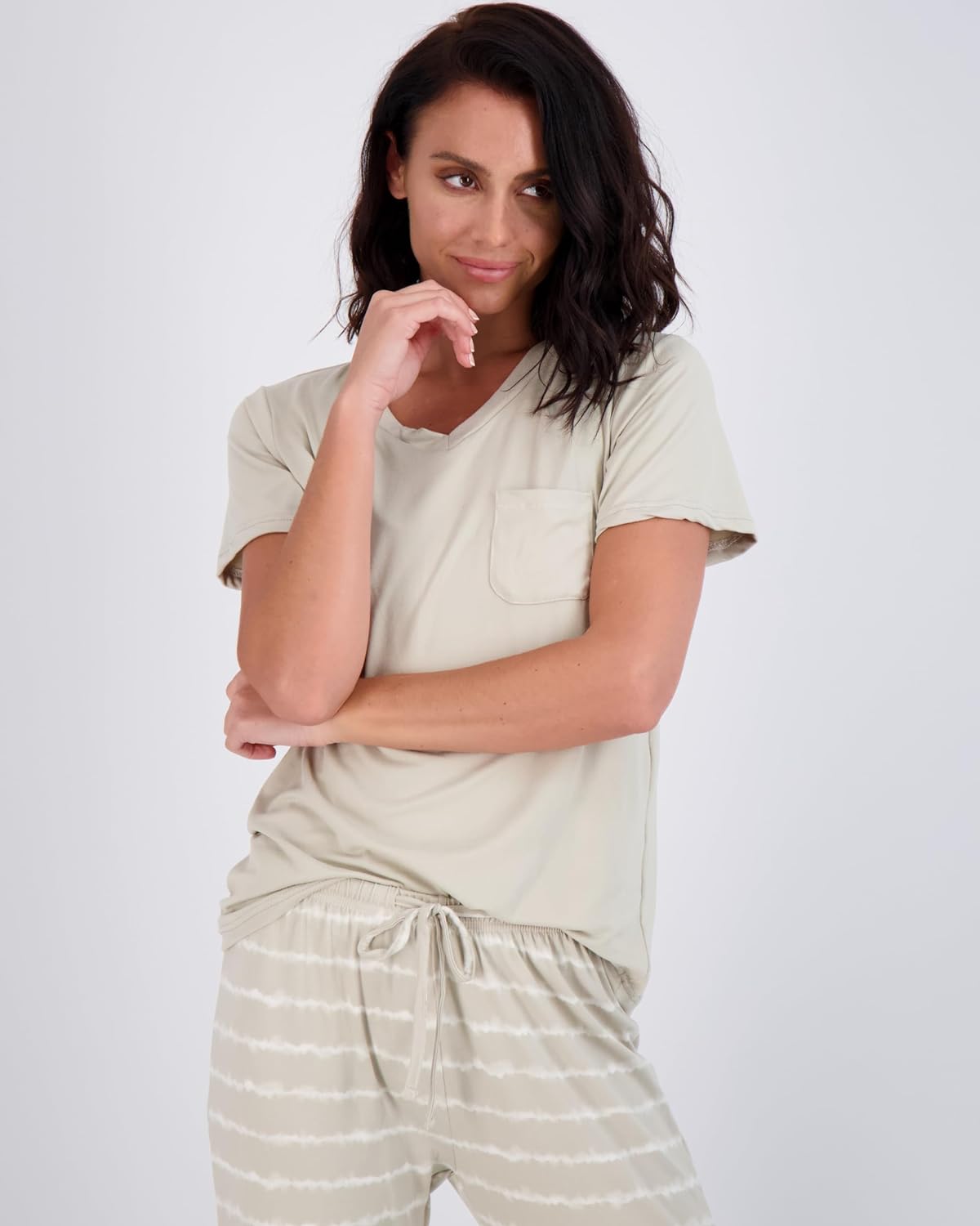 Real Essentials 2 Pack: Women’s Pajama Set Super-Soft Short & Long Sleeve Top With Pants (Available In Plus Size)
