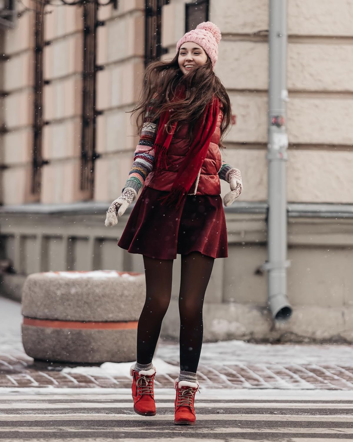 Fleece Lined Winter Warm Leggings for Women Thick Thermal Velvet Tights