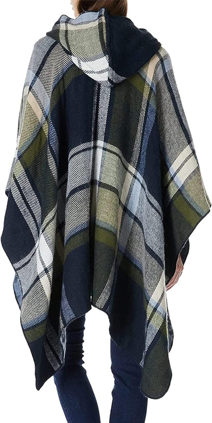 Women's Shawl Wrap Poncho Ruana Cape Open Front Cardigan Shawls for Fall Winter