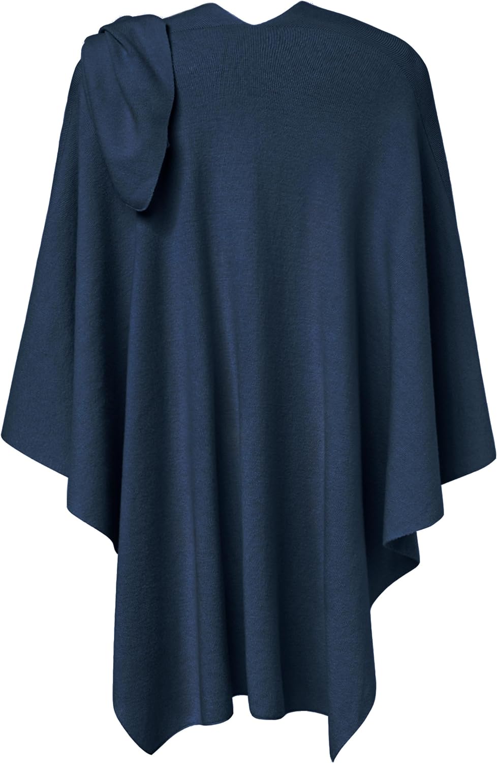 Womens Large Cross Front Poncho Sweater Wrap Topper Knitted Elegant Shawls Cape for Fall Winter