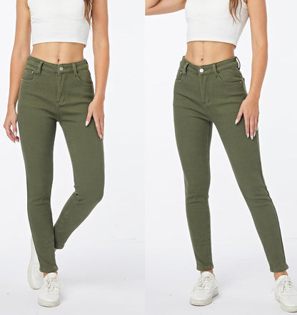 Women's Winter Fleece Lined Sherpa Thermal Skinny Pants Casual Warm Trousers