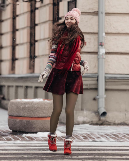 Fleece Lined Winter Warm Leggings for Women Thick Thermal Velvet Tights