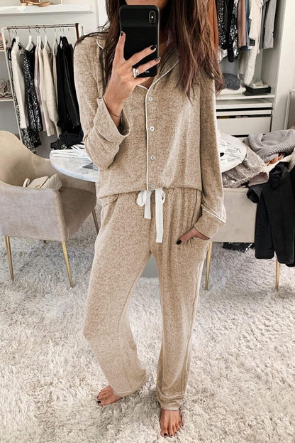 Women's Pajama Sets Long Sleeve Button Down Sleepwear Nightwear Soft Pjs Lounge Sets