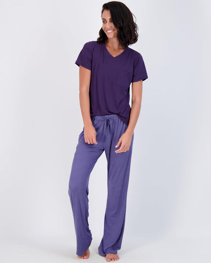 Real Essentials 2 Pack: Women’s Pajama Set Super-Soft Short & Long Sleeve Top With Pants (Available In Plus Size)