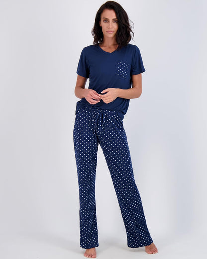 2 Pack: Women’s Pajama Set Super-Soft Short & Long Sleeve Top With Pants (Available In Plus Size)