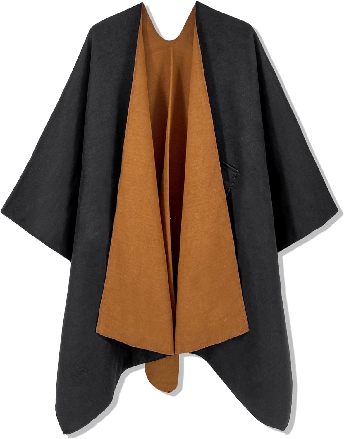 Women's Shawl Wrap Poncho Ruana Cape Open Front Cardigan Shawls for Fall Winter