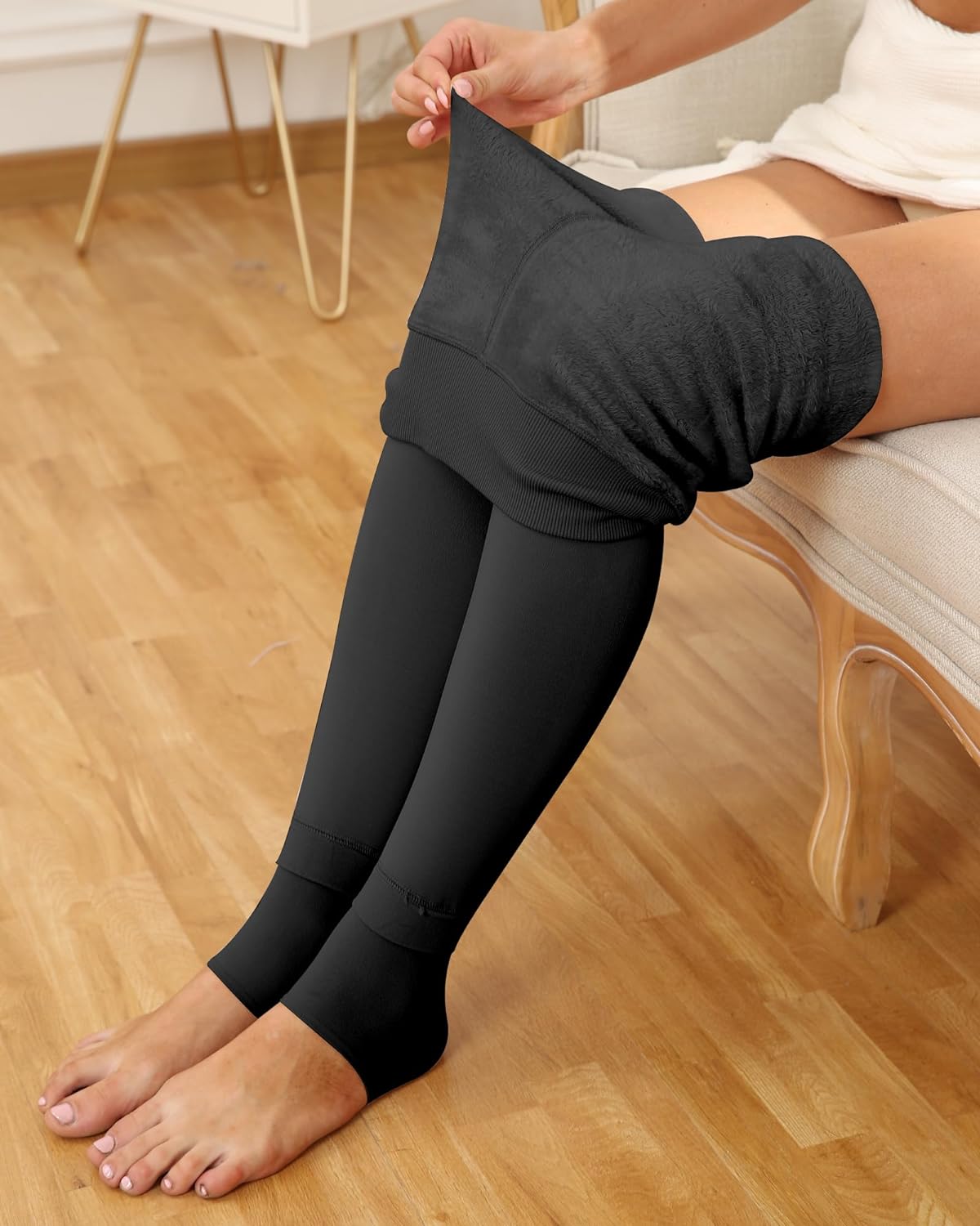 Fleece Lined Winter Warm Leggings for Women Thick Thermal Velvet Tights