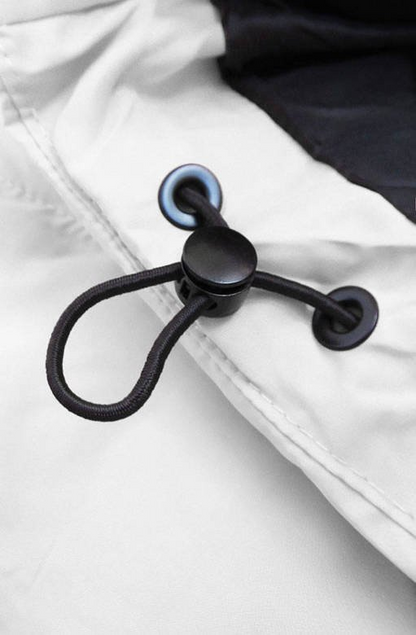 WOMEN'S SHORT WINTER HOODED JACKET WHITE