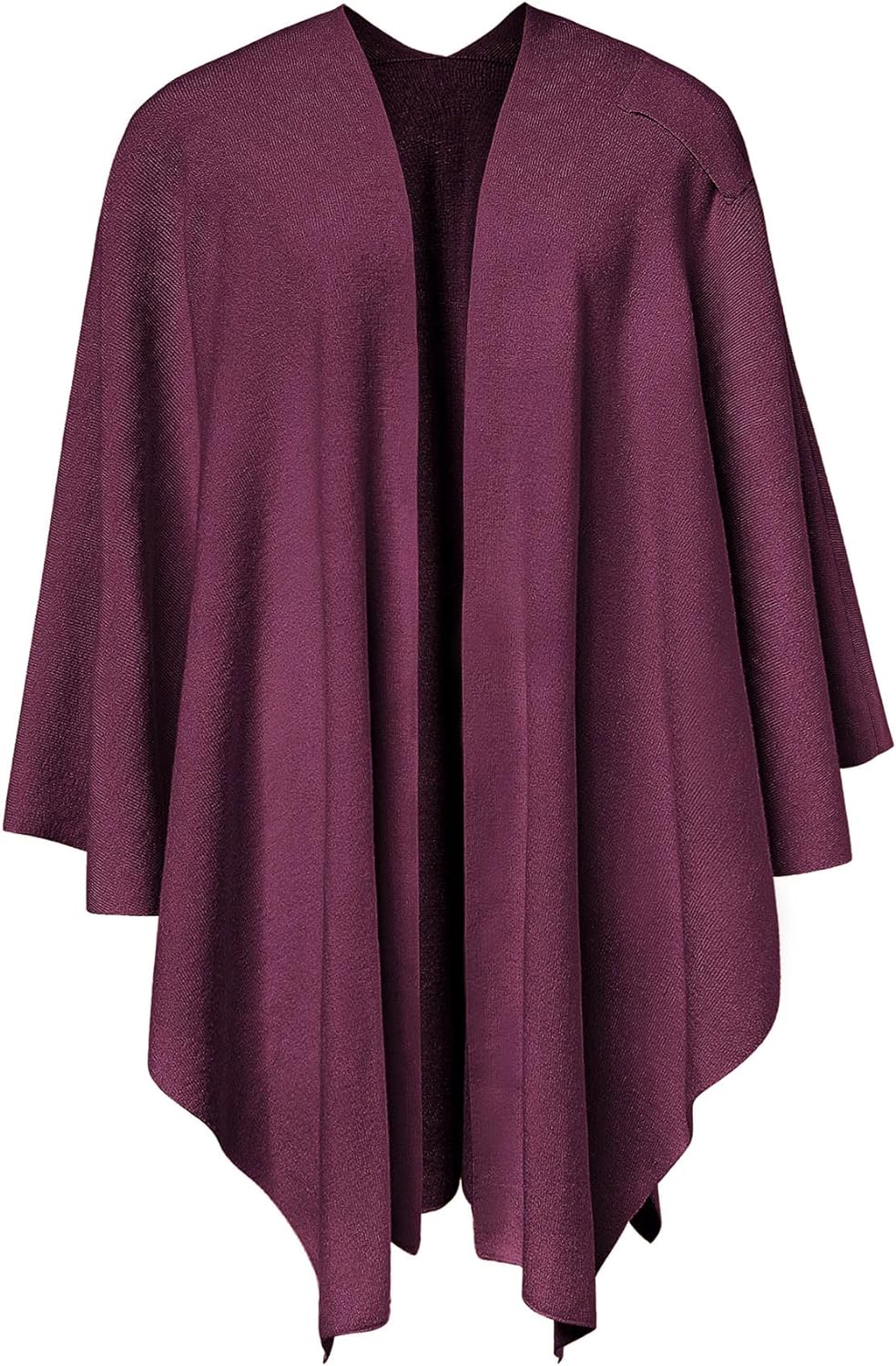 Womens Large Cross Front Poncho Sweater Wrap Topper Knitted Elegant Shawls Cape for Fall Winter