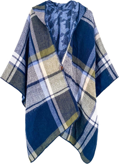 Women's Shawl Wrap Poncho Ruana Cape Open Front Cardigan Shawls for Fall Winter