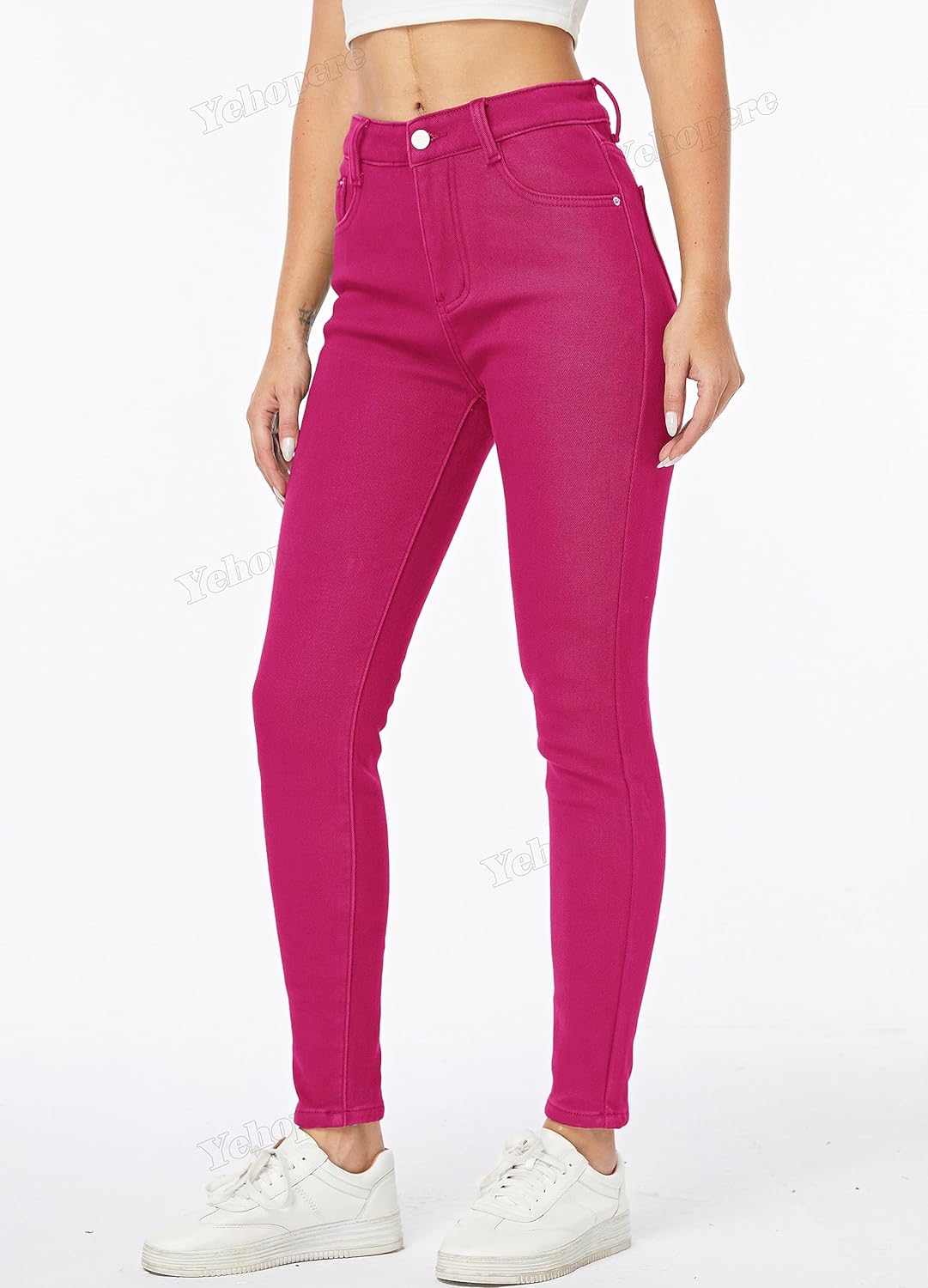 Women's Winter Fleece Lined Sherpa Thermal Skinny Pants Casual Warm Trousers