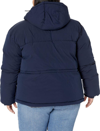 Women's Short Waisted Puffer Jacket (Available in Plus Size)
