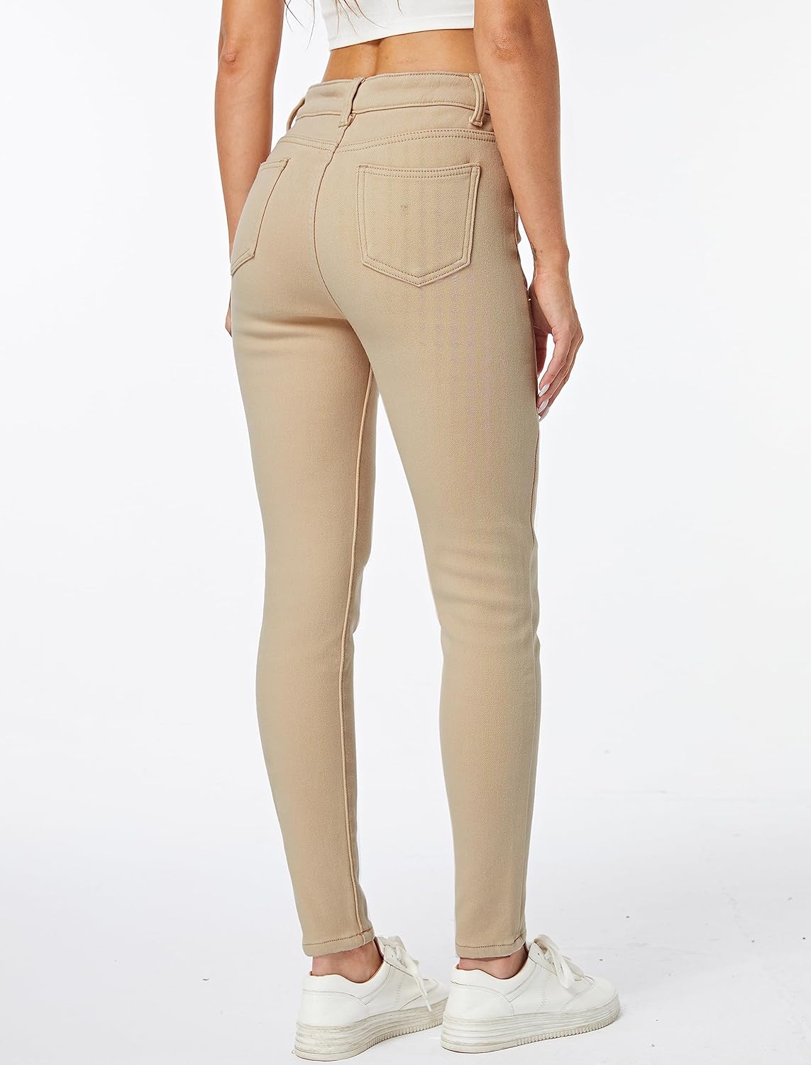 Women's Winter Fleece Lined Sherpa Thermal Skinny Pants Casual Warm Trousers