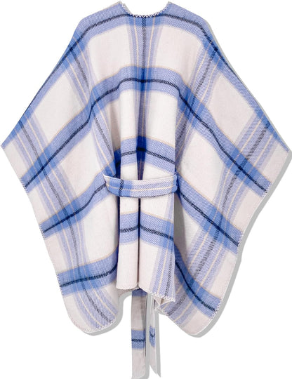 Women's Shawl Wrap Poncho Ruana Cape Open Front Cardigan Shawls for Fall Winter