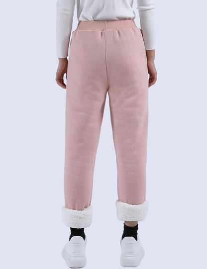 Women's Winter Warm Athletic Sweatpants Sherpa Lined Joggers Fleece Pants